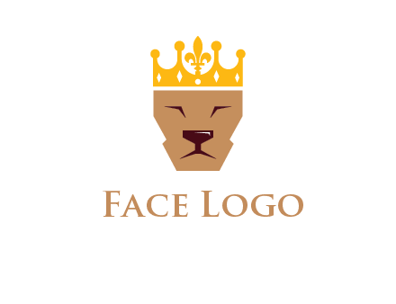 crown on lion face graphic