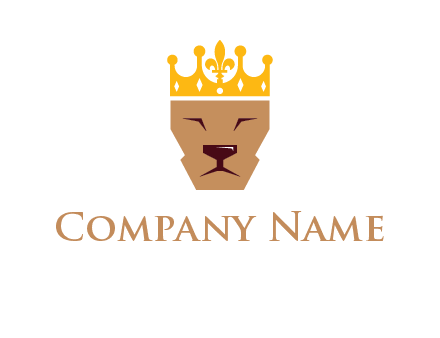 crown on lion face graphic