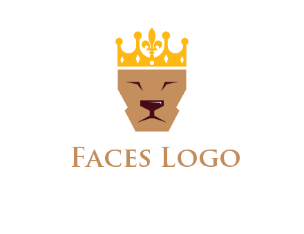 crown on lion face graphic