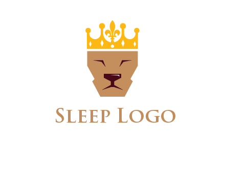 crown on lion face graphic