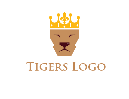 crown on lion face graphic