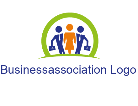 business people in circle HR logo