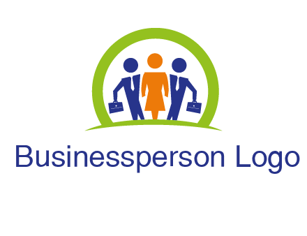 business people in circle HR logo