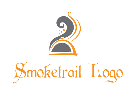 dish with swirls as smoke restaurant logo