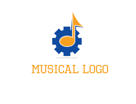 music note over gear logo