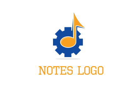 music note over gear logo