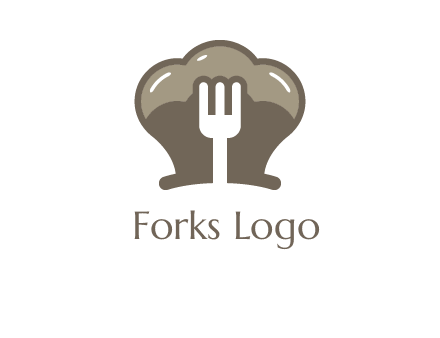 fork in chef hat logo