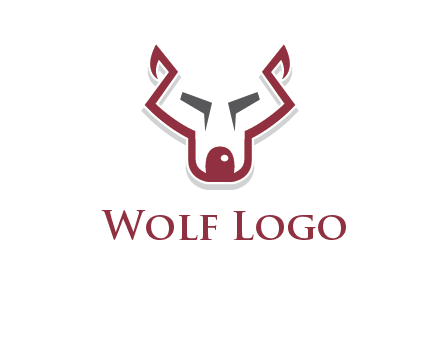 wolf face outline logo