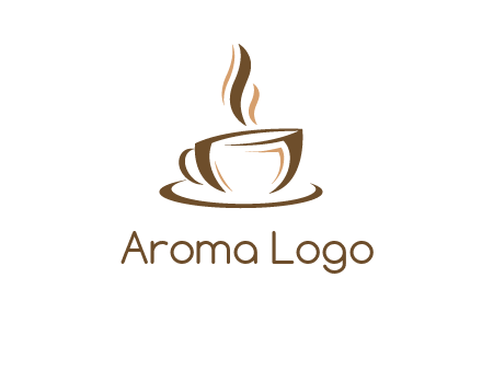 abstract coffee cup logo