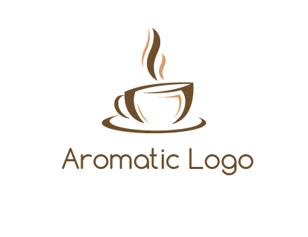 abstract coffee cup logo