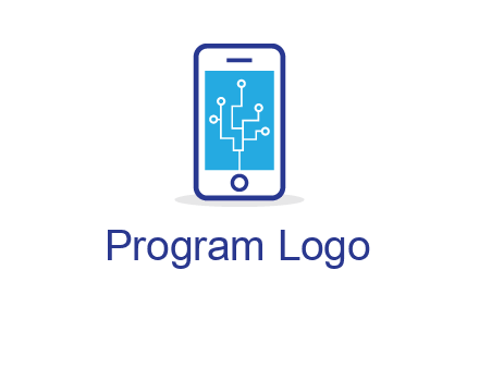 circuit on mobile screen logo