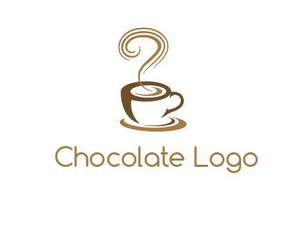 round steam on coffee cup logo