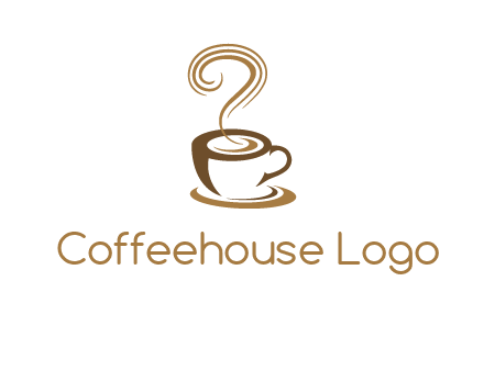 round steam on coffee cup logo