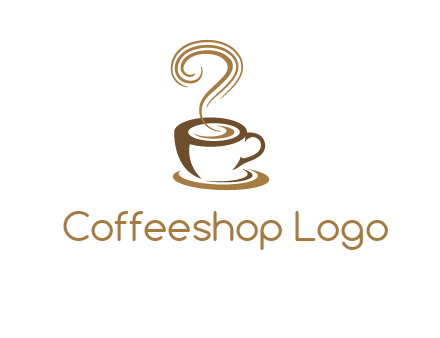 round steam on coffee cup logo