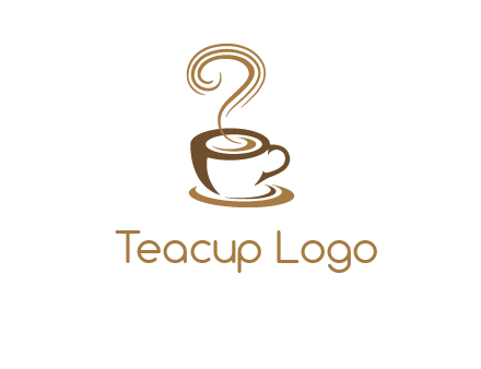 round steam on coffee cup logo