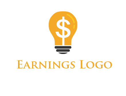 dollar in bulb logo