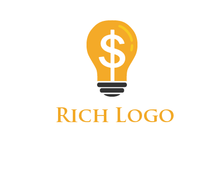 dollar in bulb logo