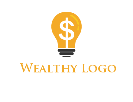 dollar in bulb logo