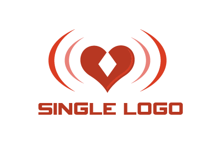 heart and signal logo