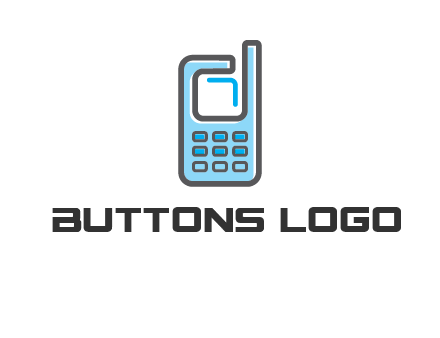 Mobile phone with an antenna logo