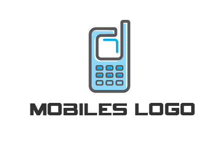 Mobile phone with an antenna logo