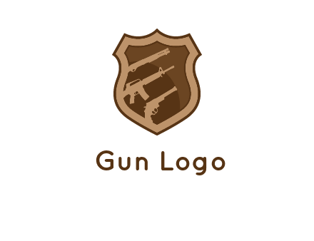 guns in shield logo