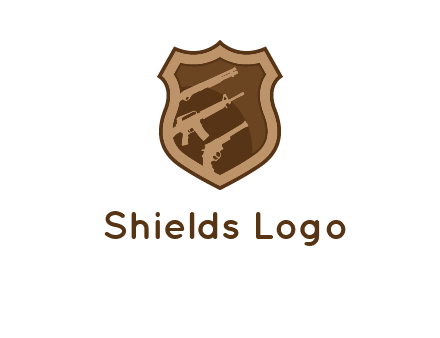 guns in shield logo