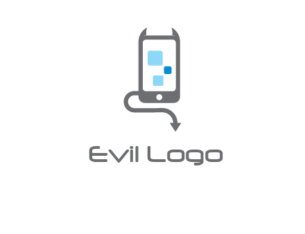 evil mobile phone icon