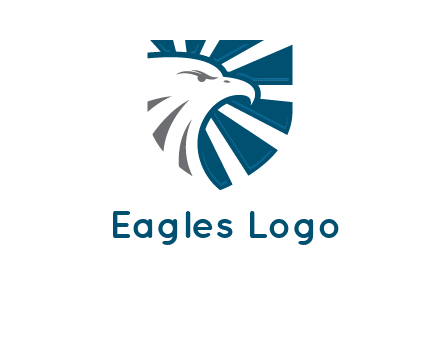 eagle face in shield logo