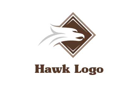 eagle face in rhombus logo