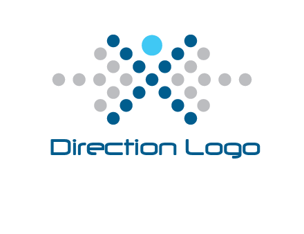 abstract dot person logo