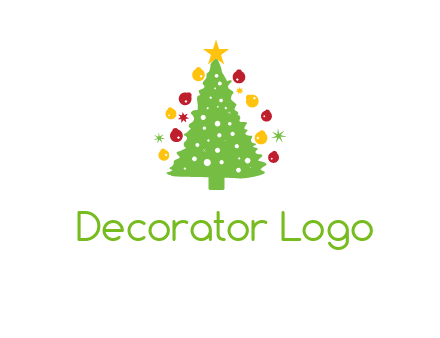 decorative christmas tree icon