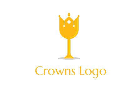 wine glass crown logo