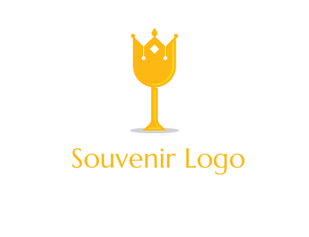 wine glass crown logo