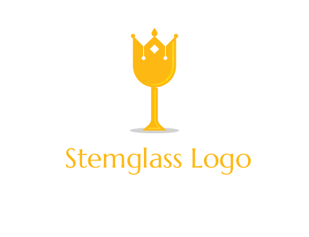 wine glass crown logo