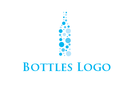 bubble wine bottle icon