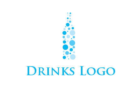 bubble wine bottle icon