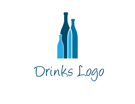 wine bottle logo