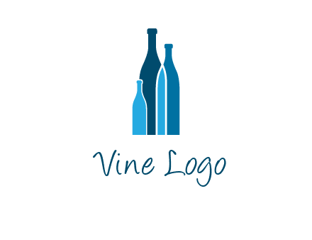 wine bottle logo