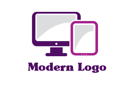 monitor and tablet logo