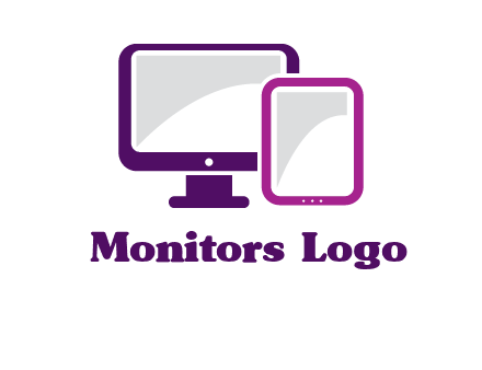 monitor and tablet logo