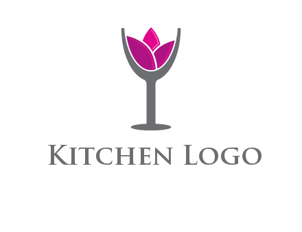 lotus in wine glass graphic