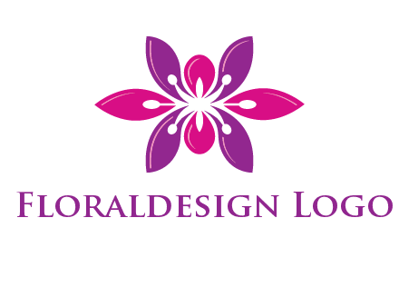 abstract lotus beauty logo