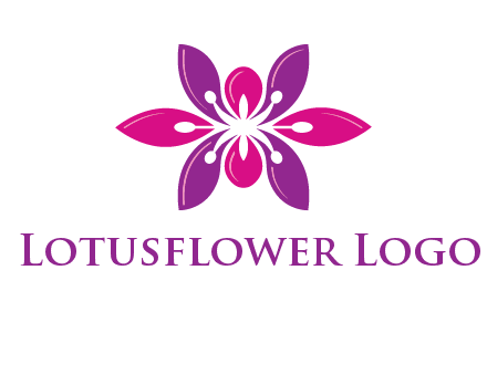 abstract lotus beauty logo