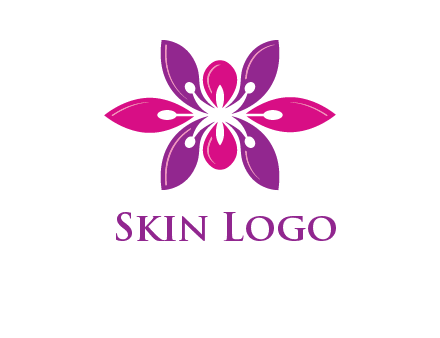 abstract lotus beauty logo