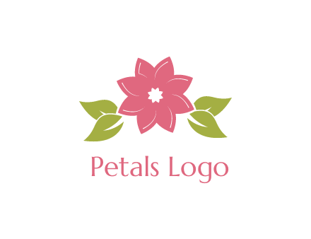 daisy flower and leaves logo