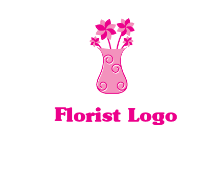 flower in vase logo