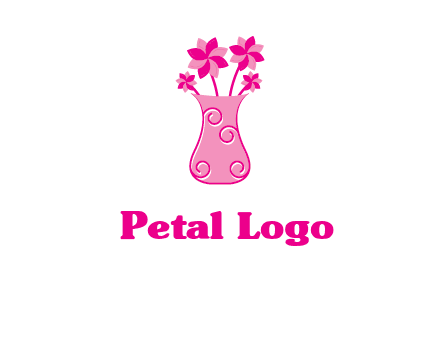 flower in vase logo