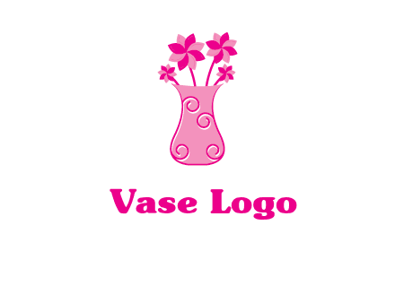 flower in vase logo