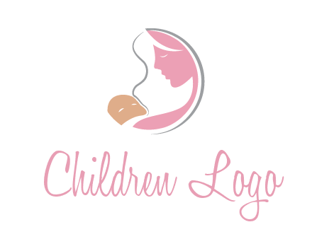 baby and mother childcare logo